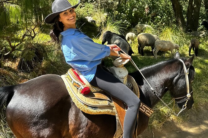 Exclusive Horseback Ride w/ Mexican Charros Family in México City - Crossing water and climbing wooded paths