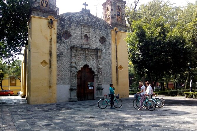 Frida's Heart Guided Biking Tour in Coyoacán - Plaza de la Conchita and its older foundations