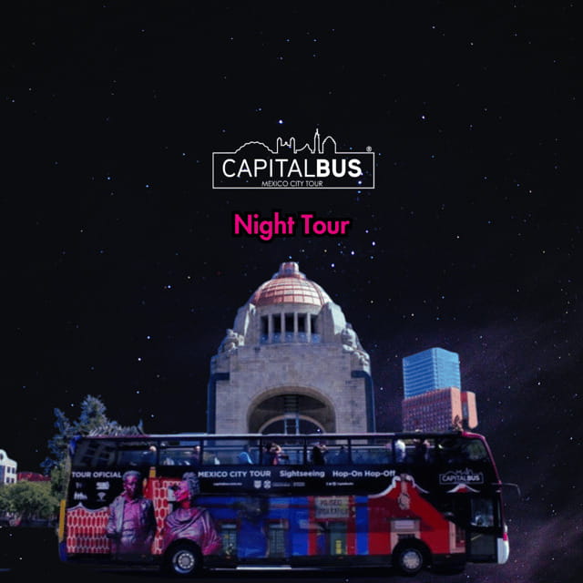 Mexico City: Double Decker Bus Night Tour - Monument views along the evening route
