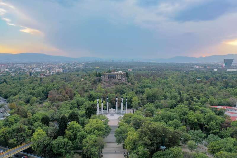 Mexico City: Private Chapultepec Park Bike Tour - The small archaeological zone and the Canadian Totem