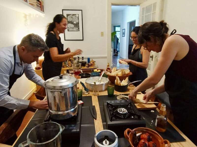 Tamales 101: Multi-variety tamal cooking class and feast - The first hour: learning the wide world of tamales